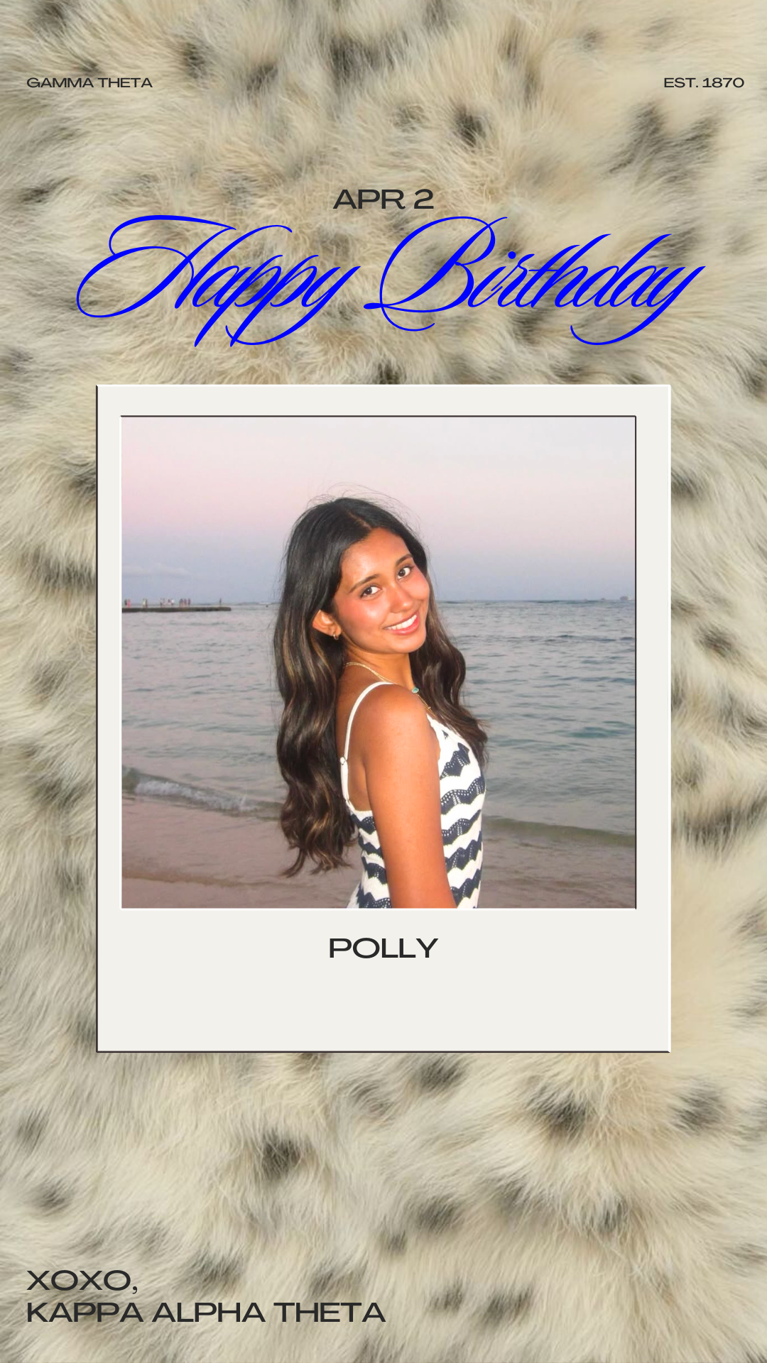 Kappa Alpha Theta — birthday graphic